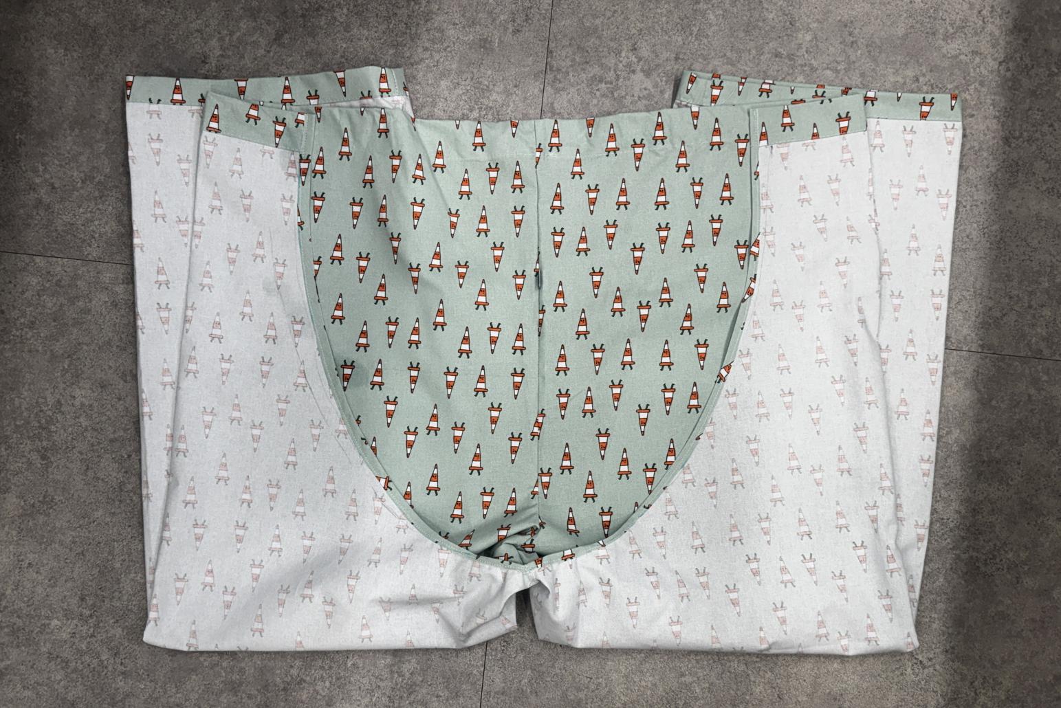 병원복 바지 엉덩이 트임